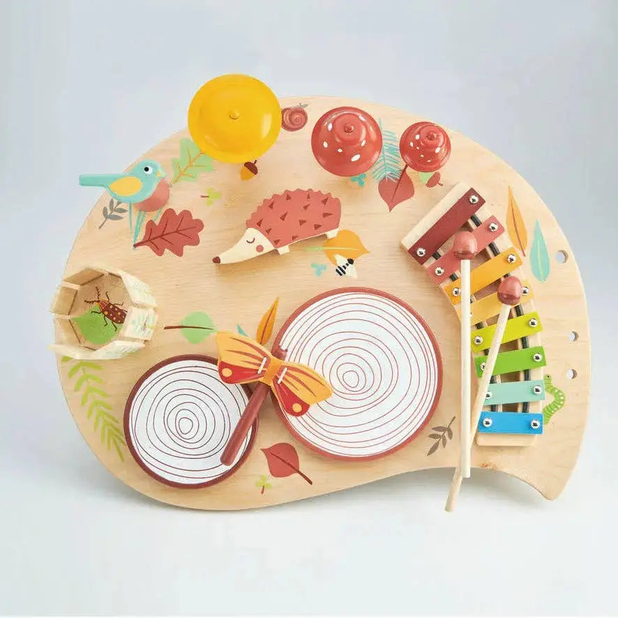 Musik Spielzeugtisch aus Holz mit Xylophon, Trommeln und Klanginstrumenten