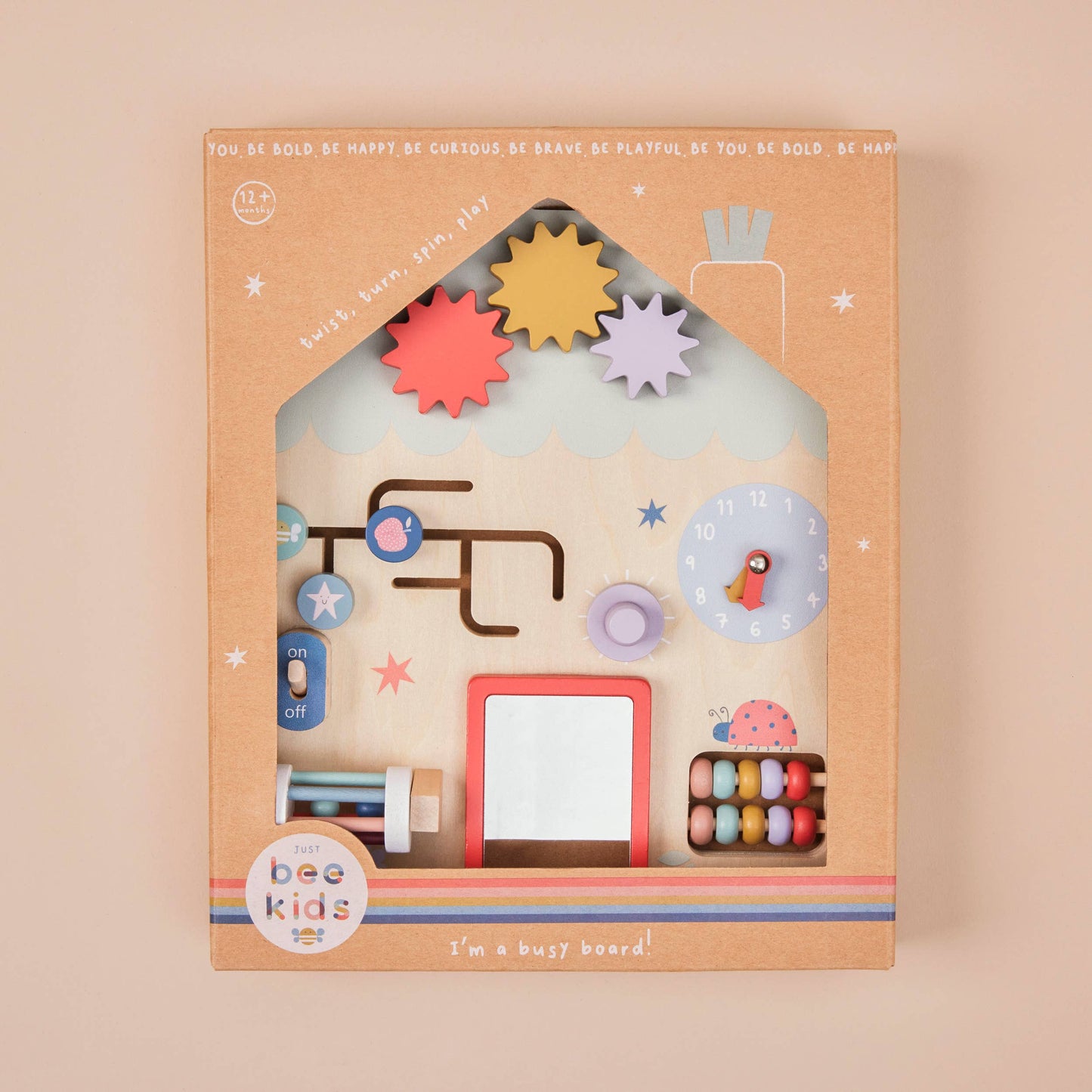 Nachhaltiges Kinder FSC Holz Aktivitätsbrett, ab 12 Monaten