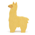 Freistehende Alpaka Bauernhof Holzfigur in natürlicher und kindgerechter Gestaltung.