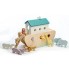 Arche Noah Spielset aus Holz mit verschiedenen Tieren und abnehmbarem Dach