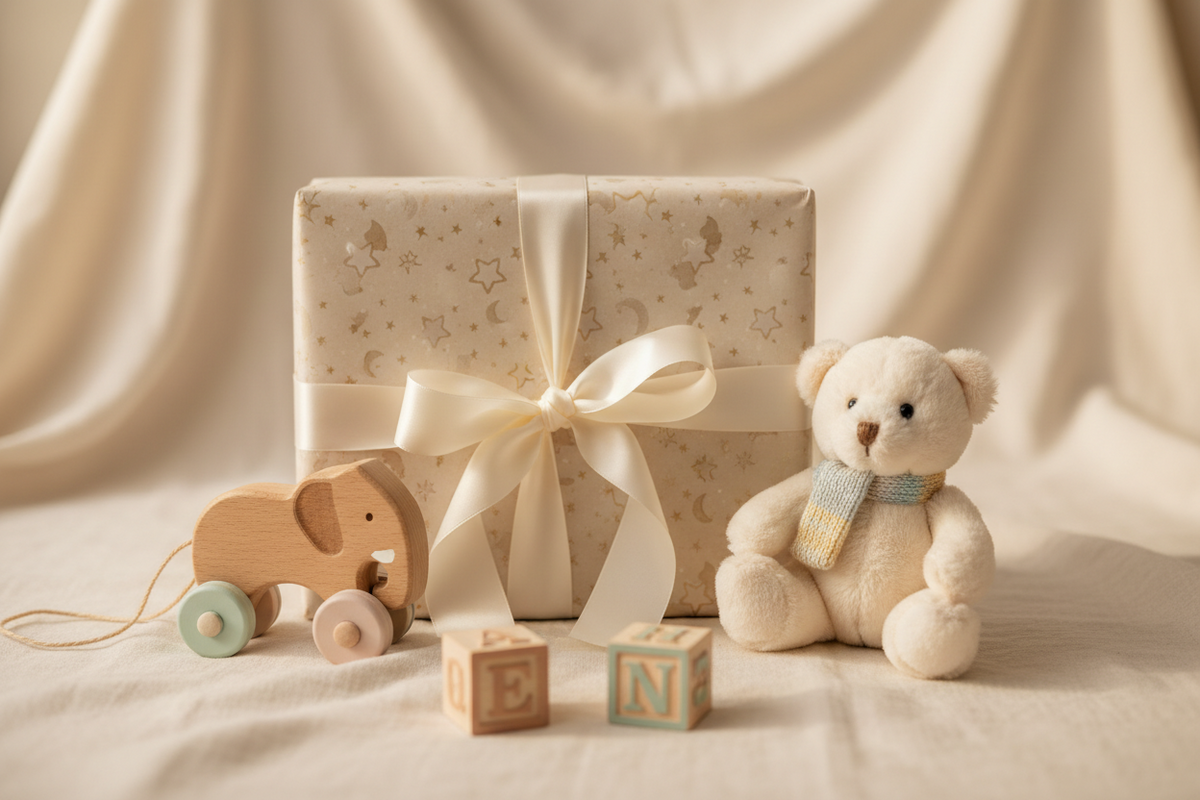 Geschenk für Kinder verpackt