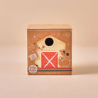Holz Bauernhaus mit Figuren und Tieren in der Produktverpackung