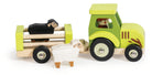Holz Traktor mit Anhänger und Schafen als Bauernhof Spielzeug