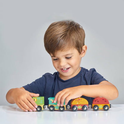 Nachhaltiger Kinder Holz Dinosaurierzug, ab 18 Monaten