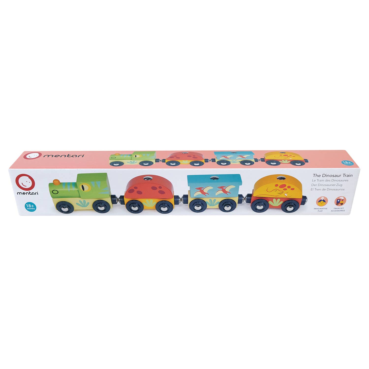 Nachhaltiger Kinder Holz Dinosaurierzug, ab 18 Monaten