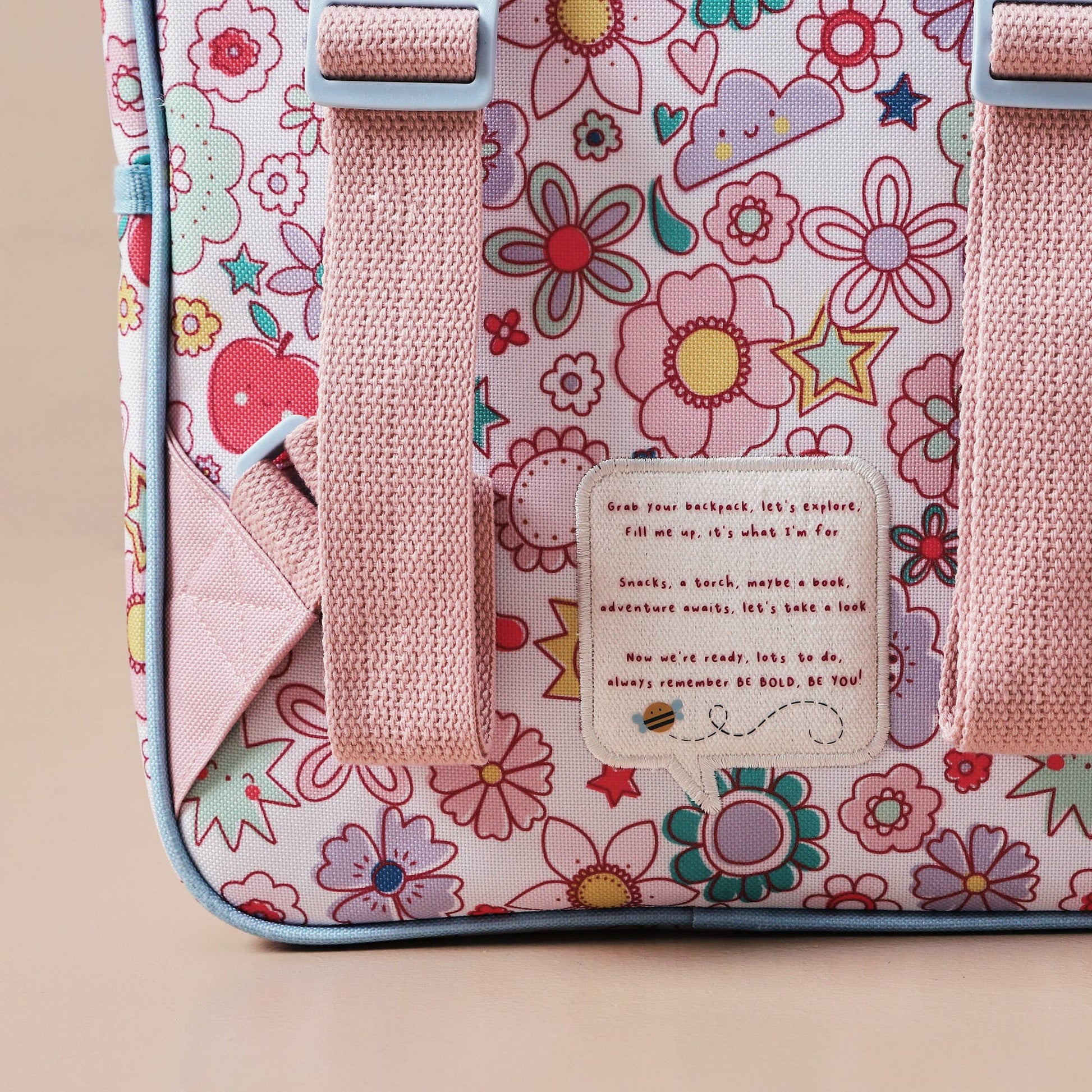 Nachhaltiger Kinder Rucksack mit Blumenmuster