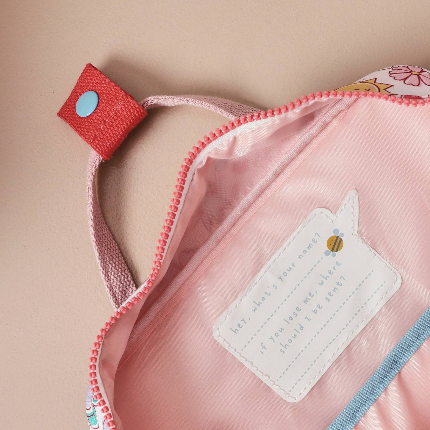 Nachhaltiger Kinder Rucksack mit Blumenmuster