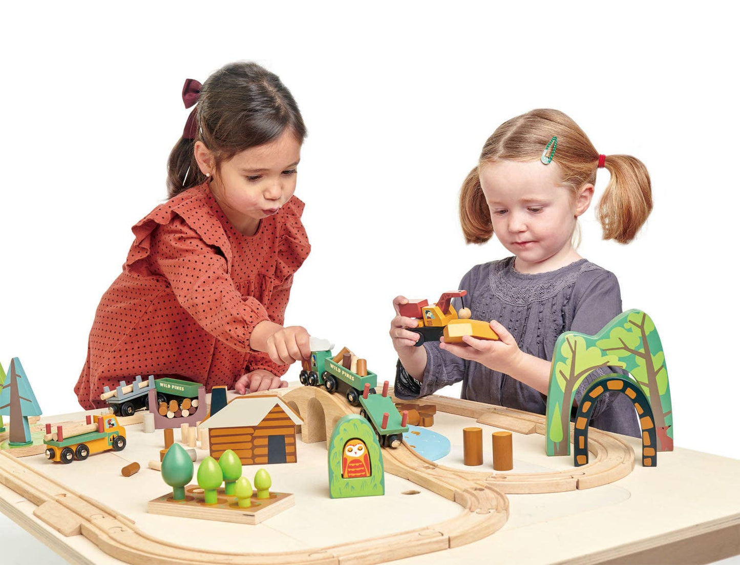 Nachhaltiges Abenteuer Eisenbahn Set aus Holz, ab 3 Jahren