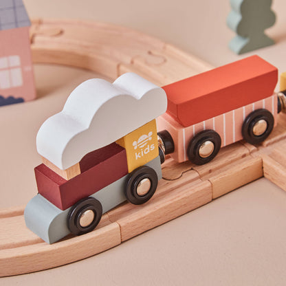 Nachhaltiges Kinder FSC Holz Eisenbahn-Set, ab 3 Jahren