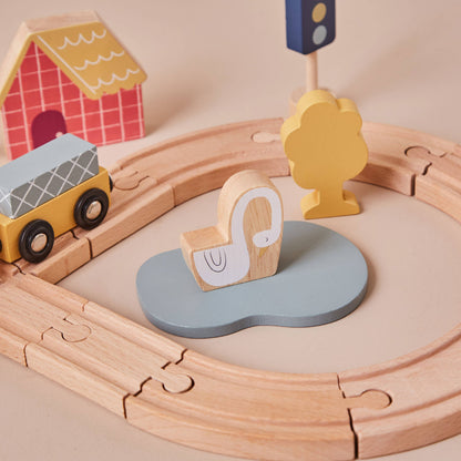 Nachhaltiges Kinder FSC Holz Eisenbahn-Set, ab 3 Jahren