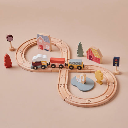 Nachhaltiges Kinder FSC Holz Eisenbahn-Set, ab 3 Jahren