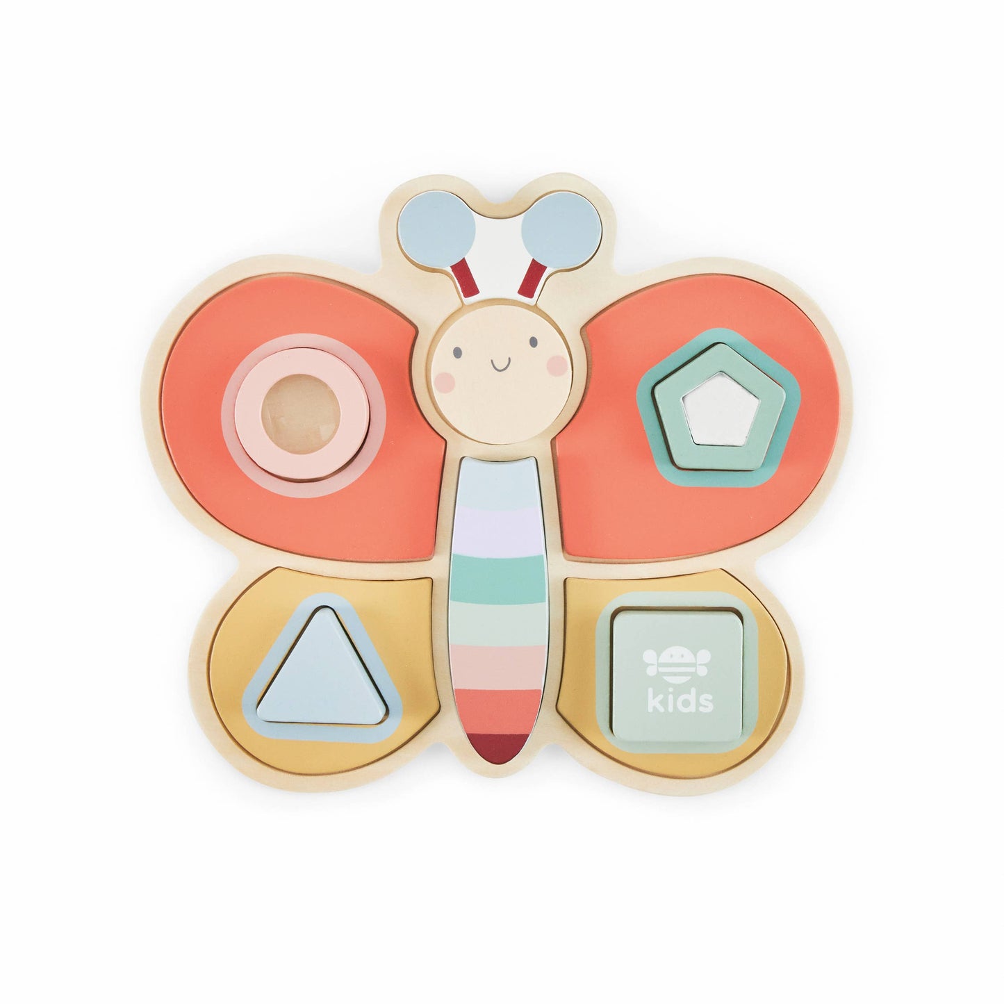 Nachhaltiges Kinder FSC Holz Schmetterlingspuzzle, ab 10 Monaten