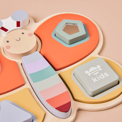 Nachhaltiges Kinder FSC Holz Schmetterlingspuzzle, ab 10 Monaten